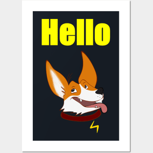 Friendly corgi Posters and Art